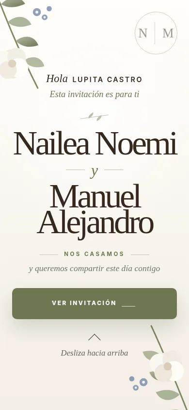 Plantilla de boda Olive Blue Fina