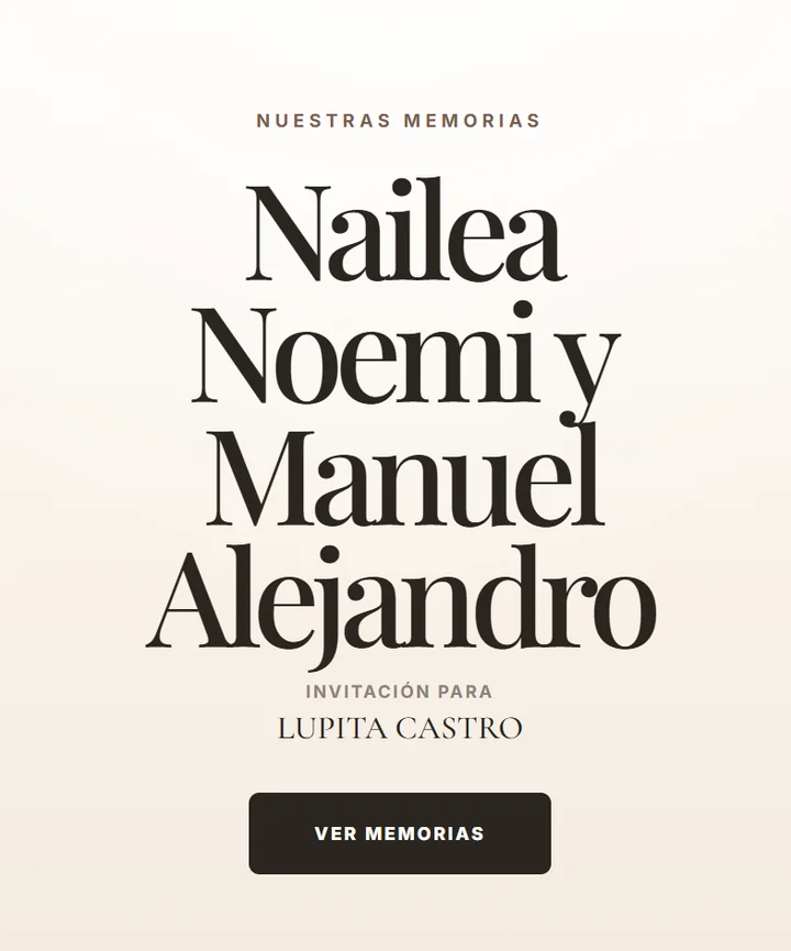 Experiencia de Memorias para un evento